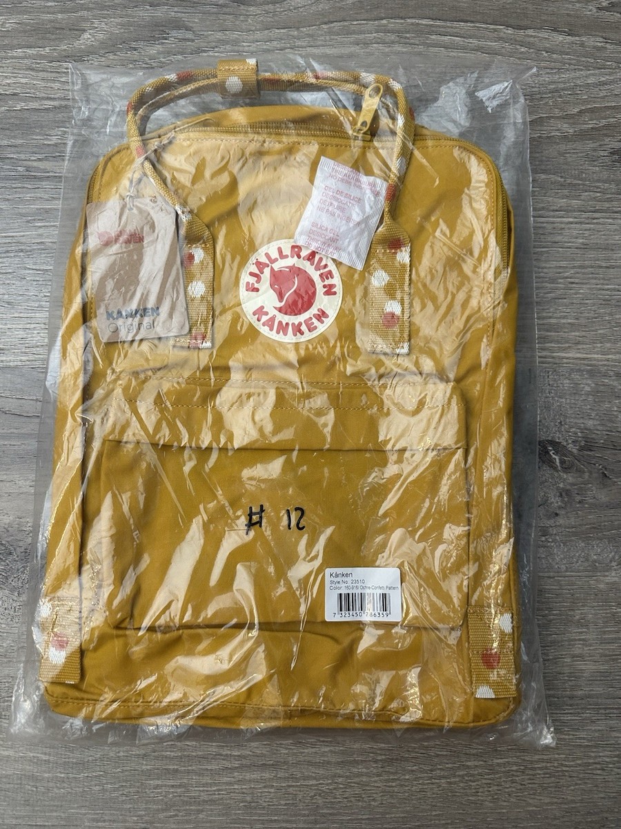 Fjallraven Kanken Classic Backpack Ochre / Confetti Pattern