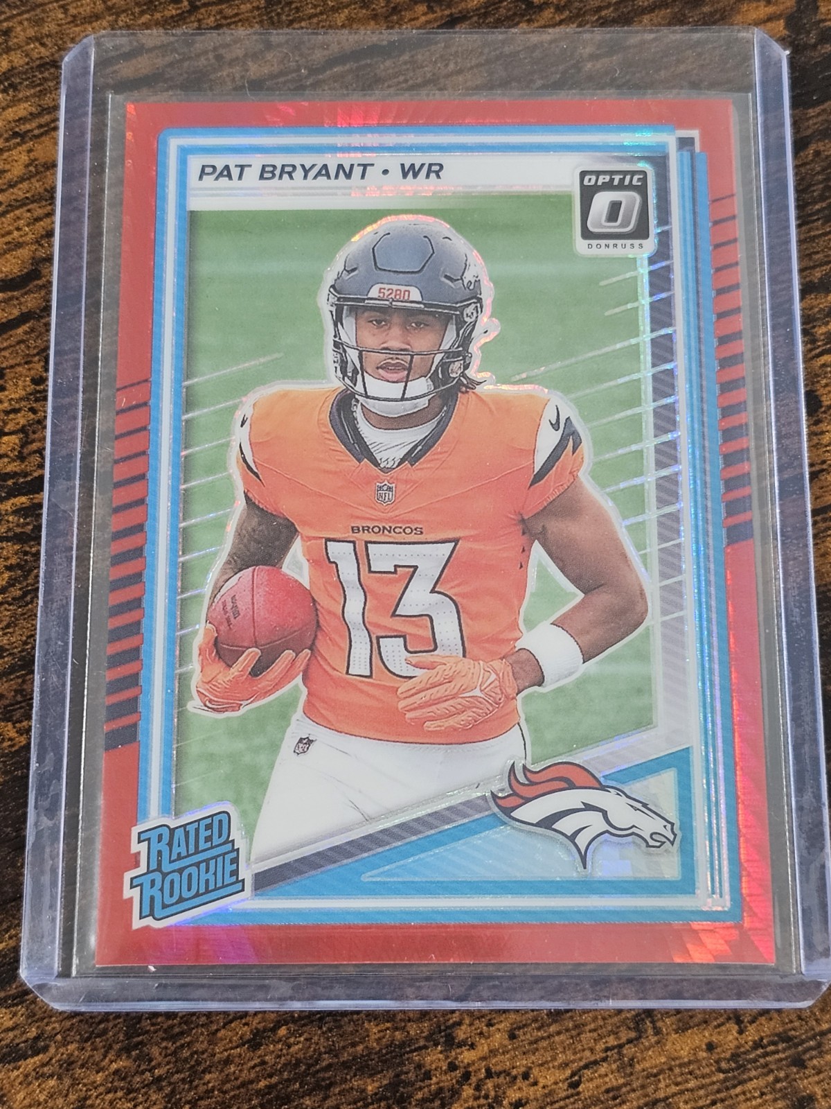 2025 Panini Donruss Optic Rated Rookie Pat Bryant RC Red Holo Hyper Prizm #215