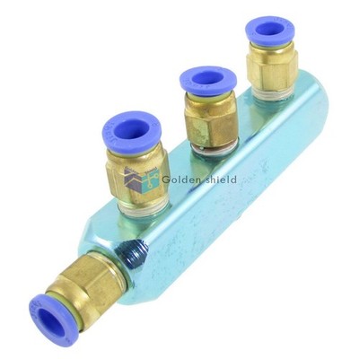 8mm Pneumatic Air Hose Fitting 4Way Push in to Connect Quick Coupling Kd #vn