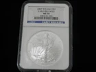 2007 W SILVER EAGLE NGC MS70 EARLY RELEASES BLUE LABEL