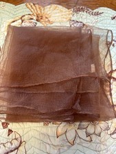 Ladies' Brown Chiffon Scarf 24 Inches By 28 Inches 1950  s vintage