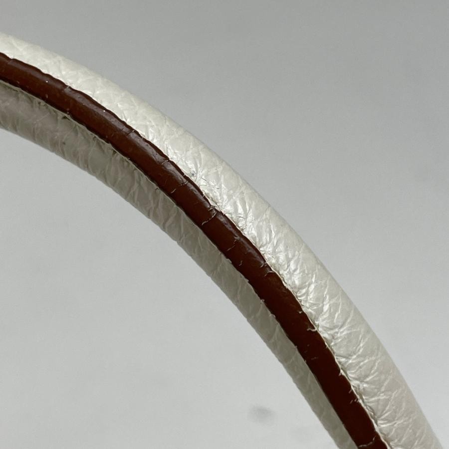 PRADA 2-Way Shoulder Bag Handbag White Leather with Dust Bag G Card #BS1742 thumbnail 5