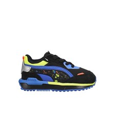 PUMA City Rider Laser Tag Ac Lace Up Running Toddler Boys Black, Blue Sneakers