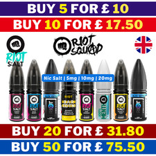 Riot Squad Nic Salt 10ml E Liquid | 50VG/50PG Vape Juice | 5mg / 10mg / 20mg