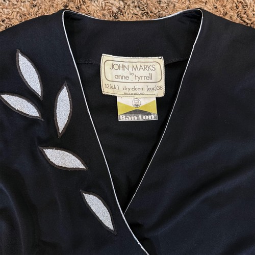 Vintage 70's WRAP BOHO MAXI DRESS M Black Half Sleeves Hippie Draped Retro Dance, $84.55 - Photo 8