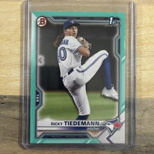 2021 Bowman Draft Ricky Tiedemann Aqua Blue Parallel /199 SP 1st Rookie RC #BD89