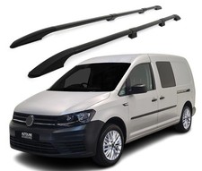 Schwarz Aluminium Dach Rack Seiten Stangen Passend Für L2 Volkswagen caddy Maxi