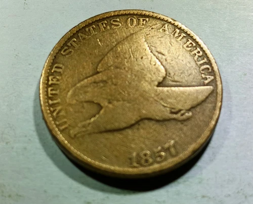 1857-D Flying Eagle Cent — photo from the most recent tracked eBay sale