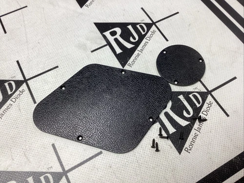 Gibson Les Paul Back Control Cavity Covers Cover Plate Set Black Textured