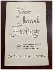 1968 Kraft Foods Jewish Heritage Booklet Joseph Jacobs 16th Printing
