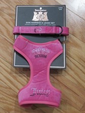 Juicy Couture 2 Pc. Dog Harness  Leash Set Mesh Liner Pink Large NEW WITH TAG 