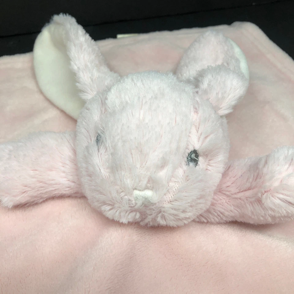 Blankets & Beyond Pink Bunny Rabbit Baby Lovey Manta de Seguridad Felpa 15"x15" Foto 2 de 4