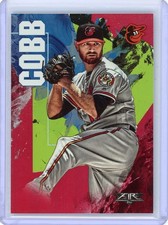 2019 Topps Fire Alex Cobb Baltimore Orioles Flame Parallel Card #166