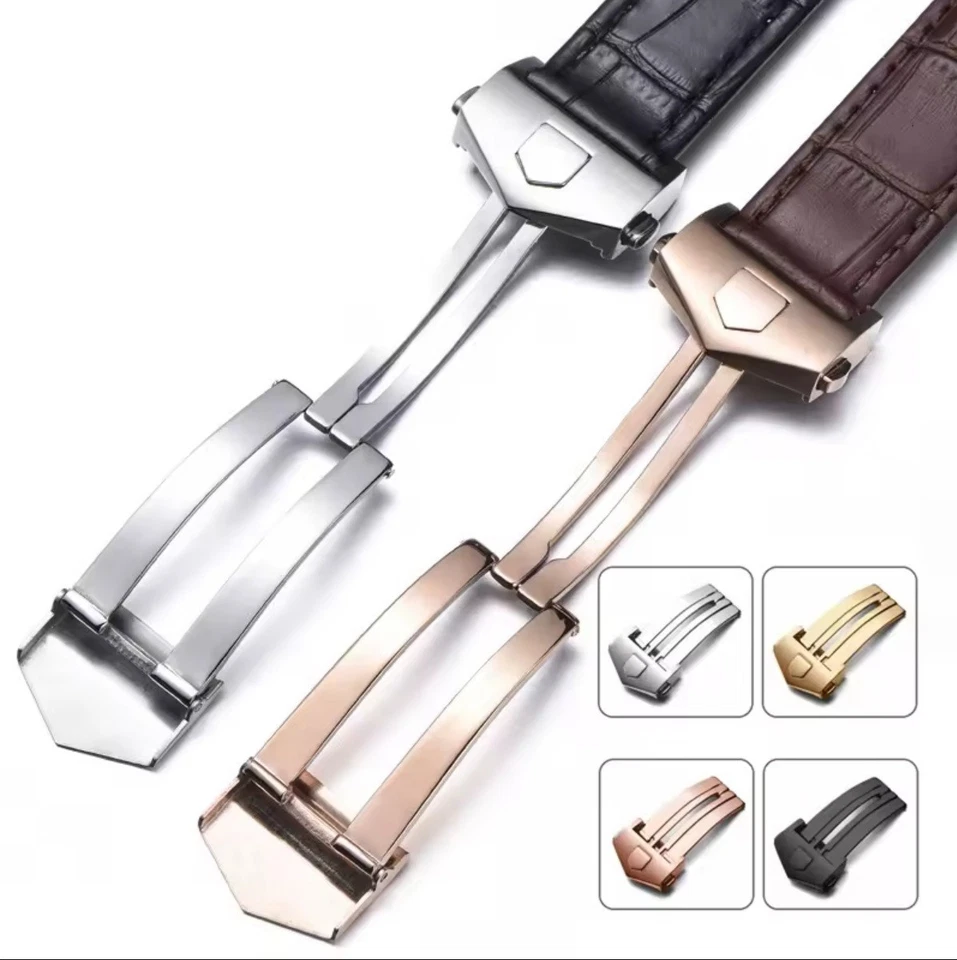 19-20-22mm Leather Watch Band Strap Made For Tag Heuer Carrera Calibre Monaco - Image 4 of 4