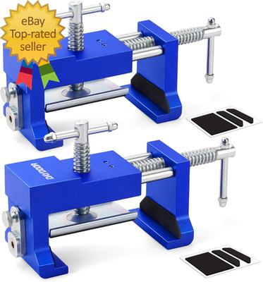 Professional Cabinet Clamps 2 Pack Heavy-Duty Cast Steel Integrated Drill Guide