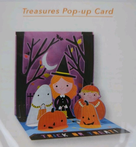 Lot 4 Happy Halloween Cards 3D Treasures Pop-Up Greeting Card Up with Paper - Picture 7 of 10