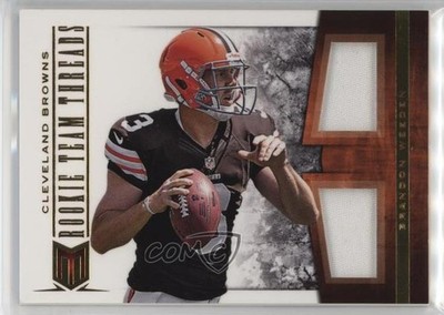 2012 Momentum Rookie Team Threads Materials Combo Prime 10/49 Brandon Weeden 4l3