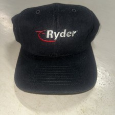Vintage Ryder Black Strapback Hat Embroidered NISSIN Moving Trucks Box Company