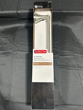 Delta Phoebe Collection 18in Towel Bar Brushed Nickel Wall Mount Quick Click