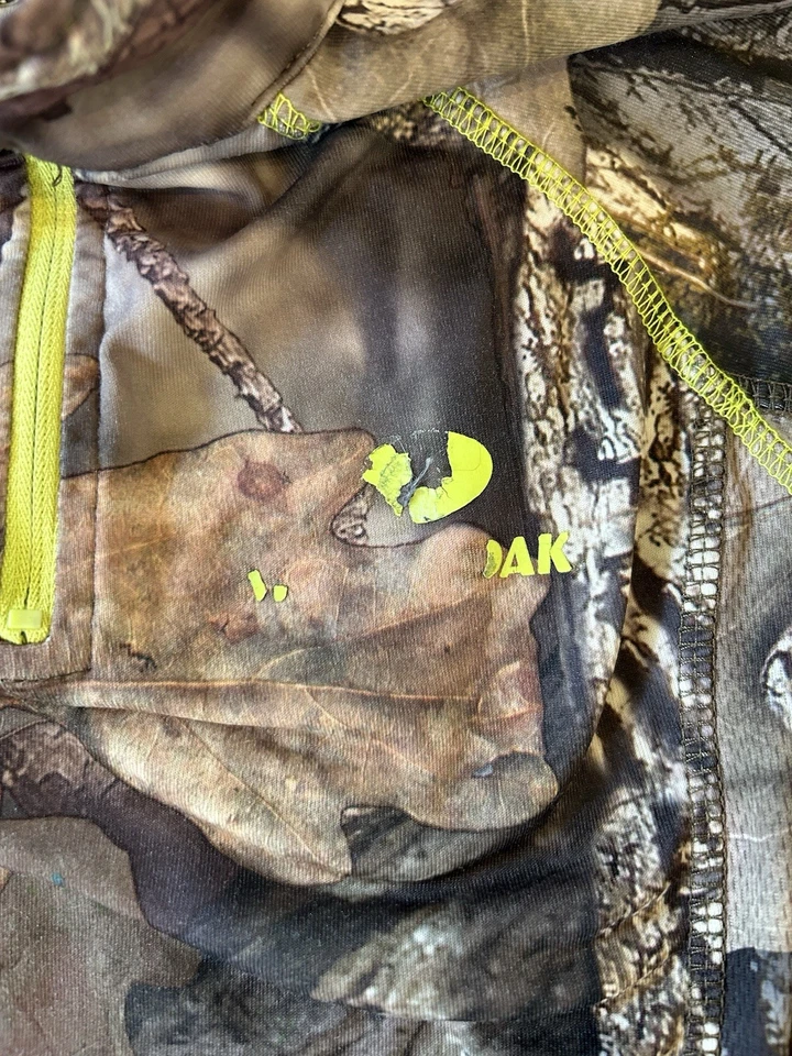 Камуфляжный охотничий пуловер на четверть молнии Mossy Oak для мальчиков размер Youth Small - Изображение 3 из 4