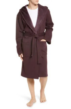 UGG Men's 'Brunswick' DEEP BURGUNDY Cotton-Jersey Robe
