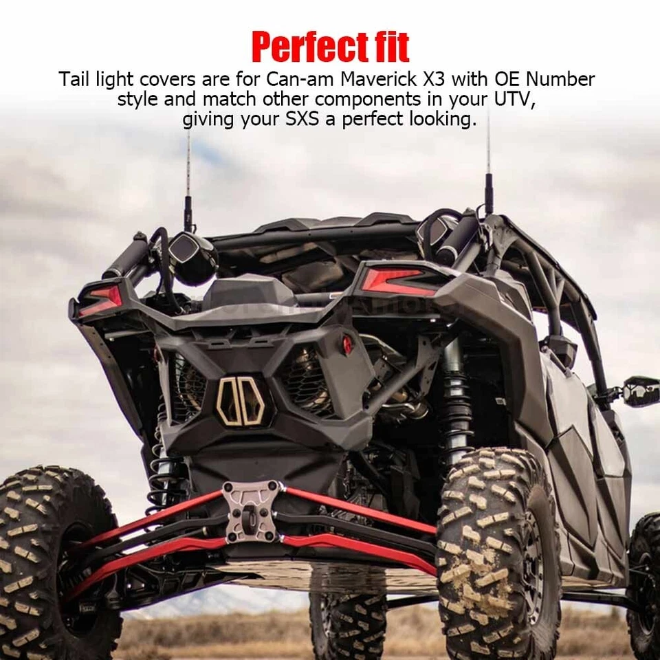 Left Right Rear Taillight Cover Bezel Fit for Can Am Maverick X3 XRS 705010686 - Bild 2 von 4