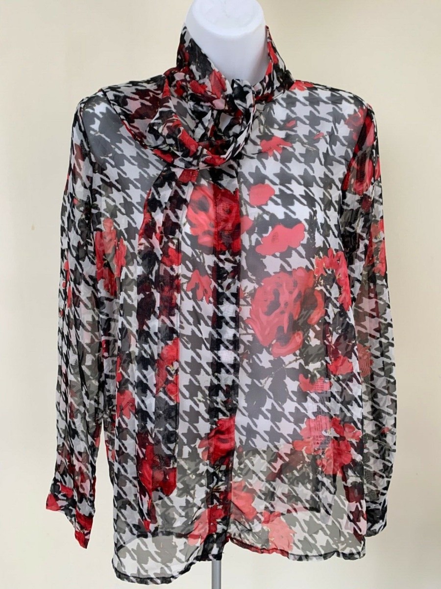 NEW ZARA PRINTED SHIRT WITH TIED BELT MULTICOLOR Semi Sheer SIZE