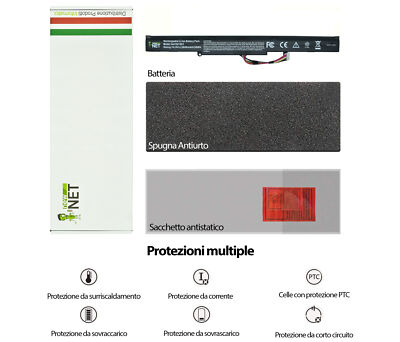 Batteria da 2600mAh compatibile con Asus N752VX-GC234T N752VX-GC197T