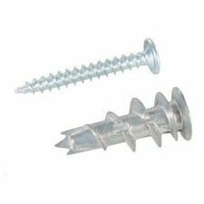 Plasterboard Rawlplugs Metal Rawl Wall Fixing Drill Plaster Board Raw Plug 10pk 