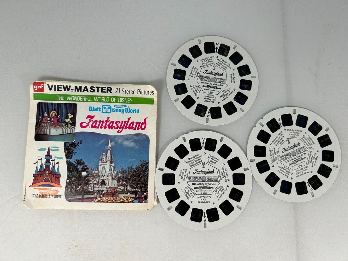 Vintage GAF View-Master Walt Disney's Fantasyland 3 Reels & Booklet A-948