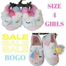 Wonder Nation Girls Unicorn Slip-On Shoes Size 4 Tassel Details Lot of 2
