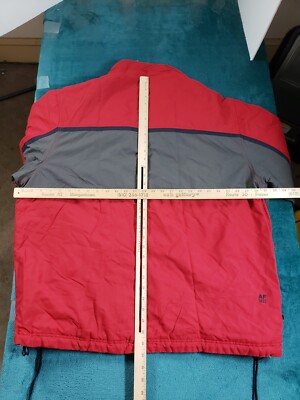 Abercrombie & Fitch Jacket Sz Extra Large Mens Red Gray Full Zip