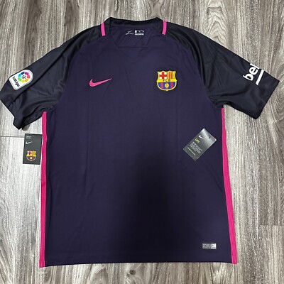 17-18 FC Barcelona MESSI 10番　away NIKE S 2017/18 Barcelona Away Jersey #10 Messi 2XL Nike Soccer