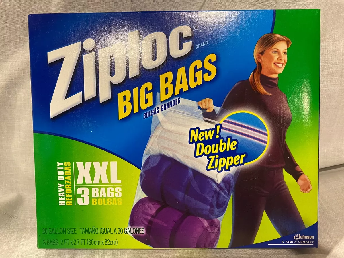  Ziploc Storage Bags, Double Zipper Seal & Expandable