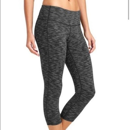 Athleta Energy Chaturanga Cropped Leggings | Size Small Black Space Dye Low  Rise | eBay
