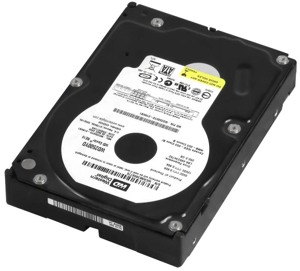 Disco Rigido WD Caviale RE16 WD2500YD 250GB SATA II 7.2K 16MB 3.5'' - Immagine 2 di 3