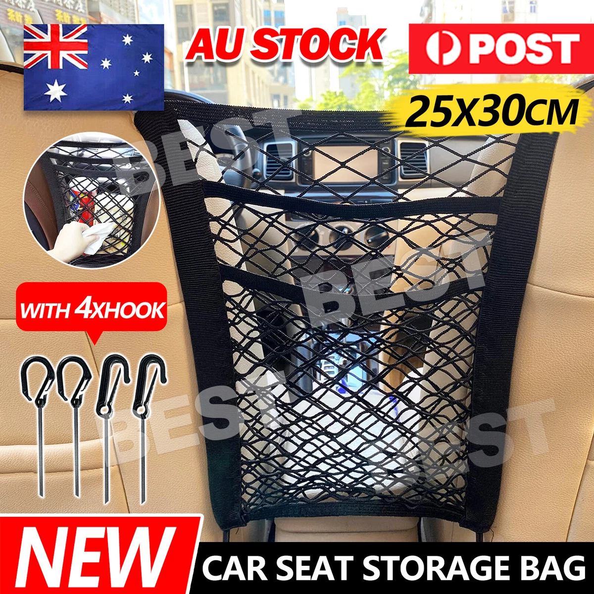 Universal Car Truck Seat Mesh Tidy Storage Net Bag Organizer