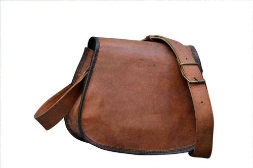 Borsa pelle capra messenger donna vintage S fatta a mano nuova pura borsa nat