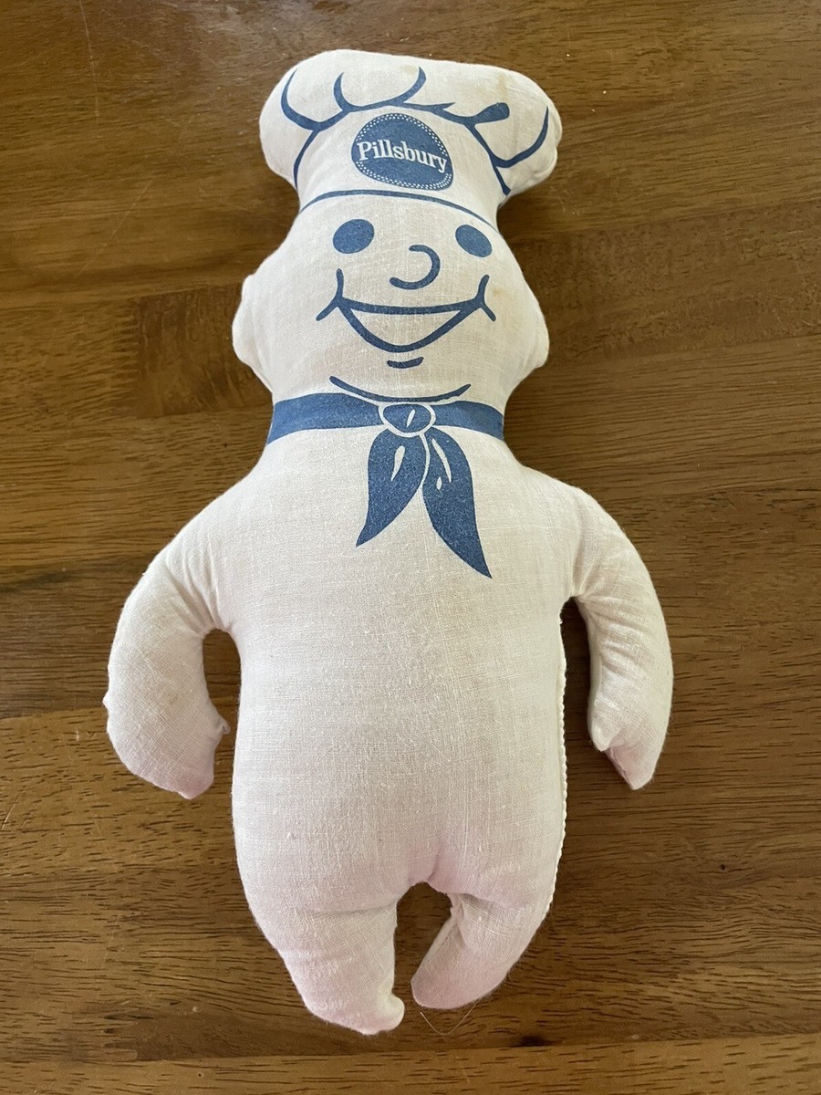 Vintage Pillsbury Doughboy Stamped Fabric Stuffed Doll Plush 13