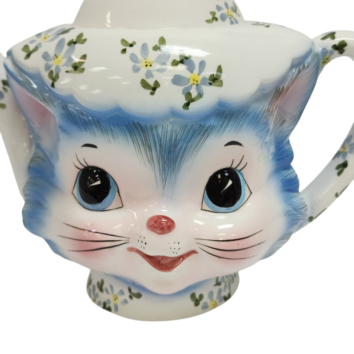 Vtg Lefton Miss Priss Kitty 6 Cup Teapot Cat Kitschy