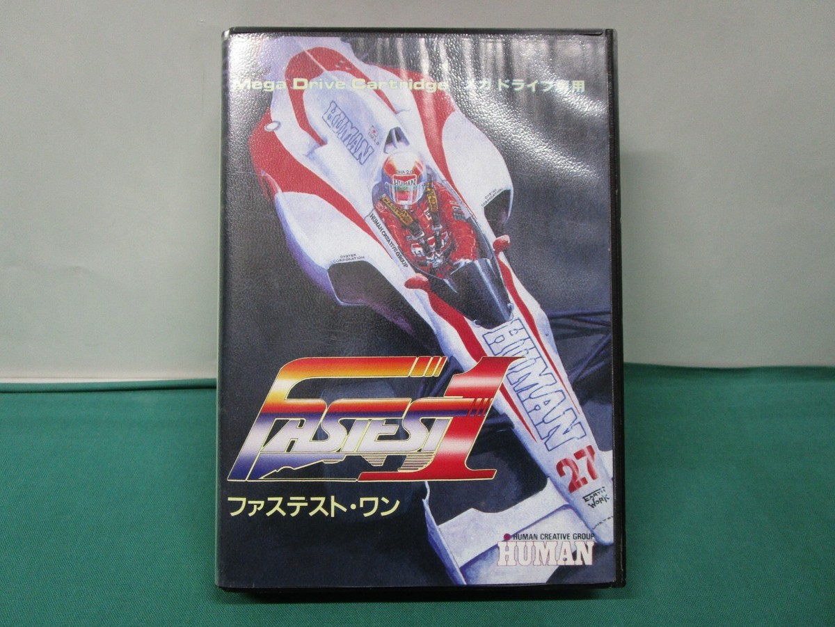 Mega-Drive Genesis FASTEST ONE 1 - included box & manual. JAPAN
