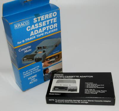 KRACO ~ KCA - 7 - STEREO CASSETTE ADAPTOR for 8 TRACK *NEW IN BOX!  *VINTAGE!