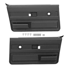 1973-76 Chevy Pickup Door Inner Panel - Black Pair New Dii