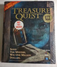 Treasure Quest CD-ROM w/ Official Resource Guide 1996 PC Computer Game New A08