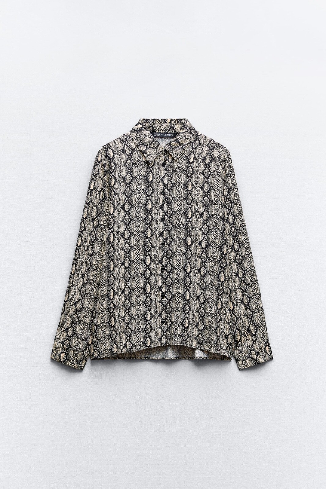 Zara Shirt Animal Print Satin Effect Snake Size Small image 5