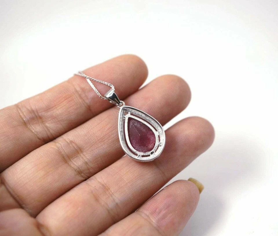 925 Sterling Silver Handmade Ruby Pendant/Locket AAA+ Quality - Image 4 of 4