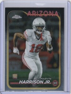 2024 Topps Chrome Football Refractor Marvin Harrison Jr. RC #204