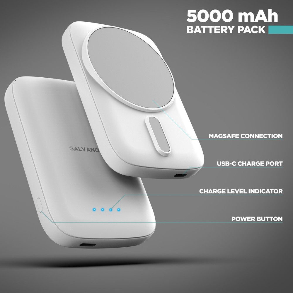 MagSafe Power Bank 5000mAh USB-C Fast Charging Portable Charger 2Pk for iPhone MagSafe Power Bank 5000mAh USB-C Fast Charging Portable Charger 2Pk for iPhone