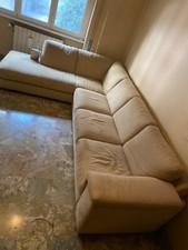 divano 4 posti, chaise-longue. In microtessuto, usato pochissimo, come nuovo.