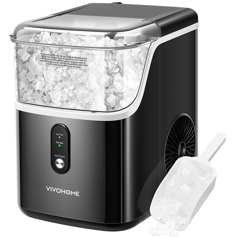 Nugget Ice Maker Countertop Chewable Ice Machine Automatic Self-Cleaning 33LBS